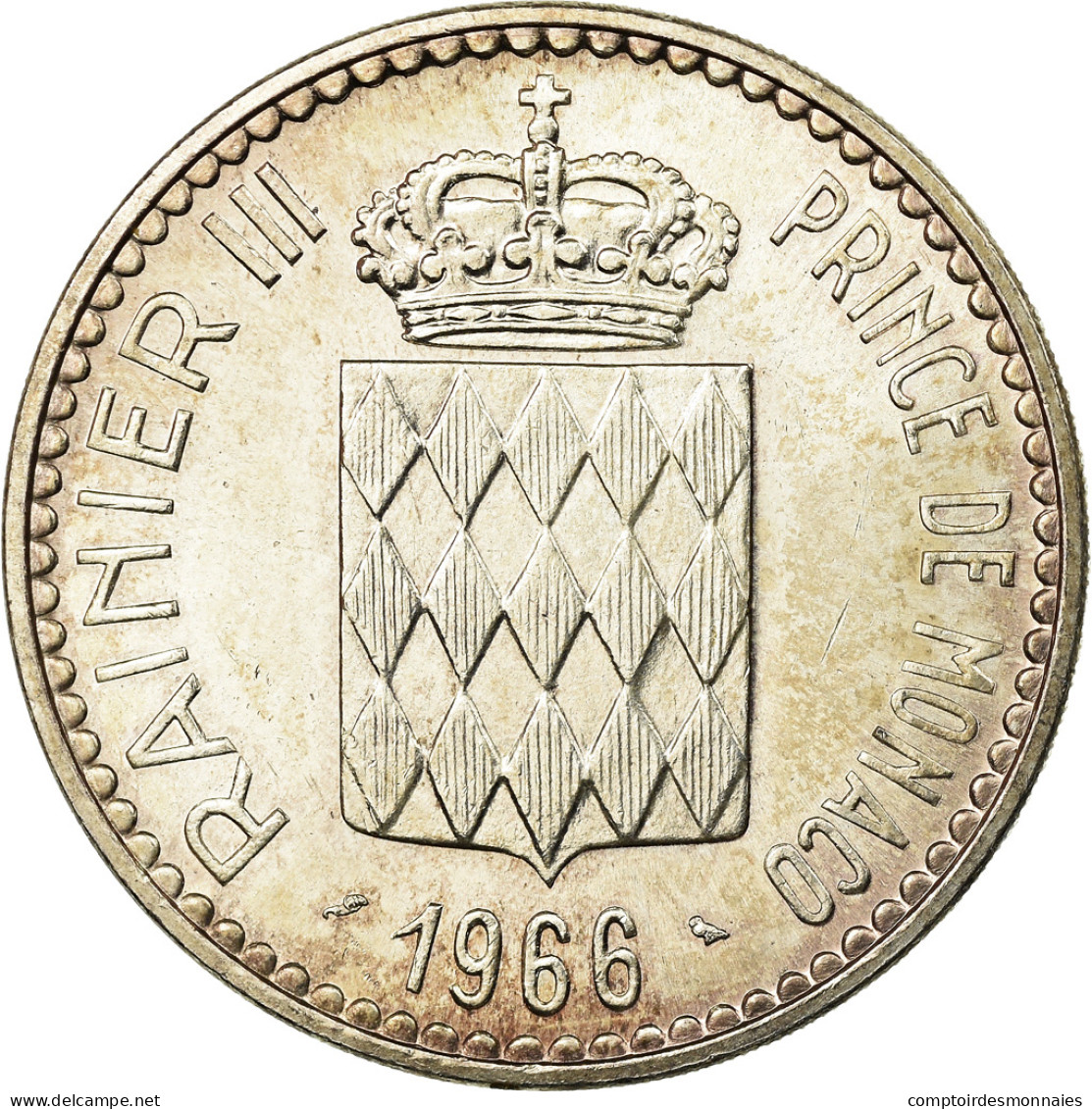 Monnaie, Monaco, Rainier III, Charles III, 10 Francs, 1966, SUP, Argent - 1960-2001 Franchi Nuovi