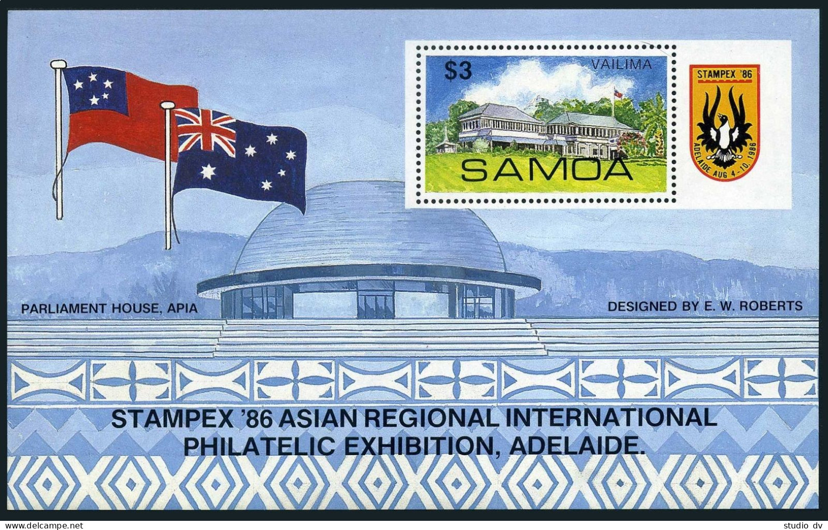 Samoa 679 Sheet, MNH. Michel 595-598. STAMPEX-1986 Asian Regional PhilEXPO. - Samoa