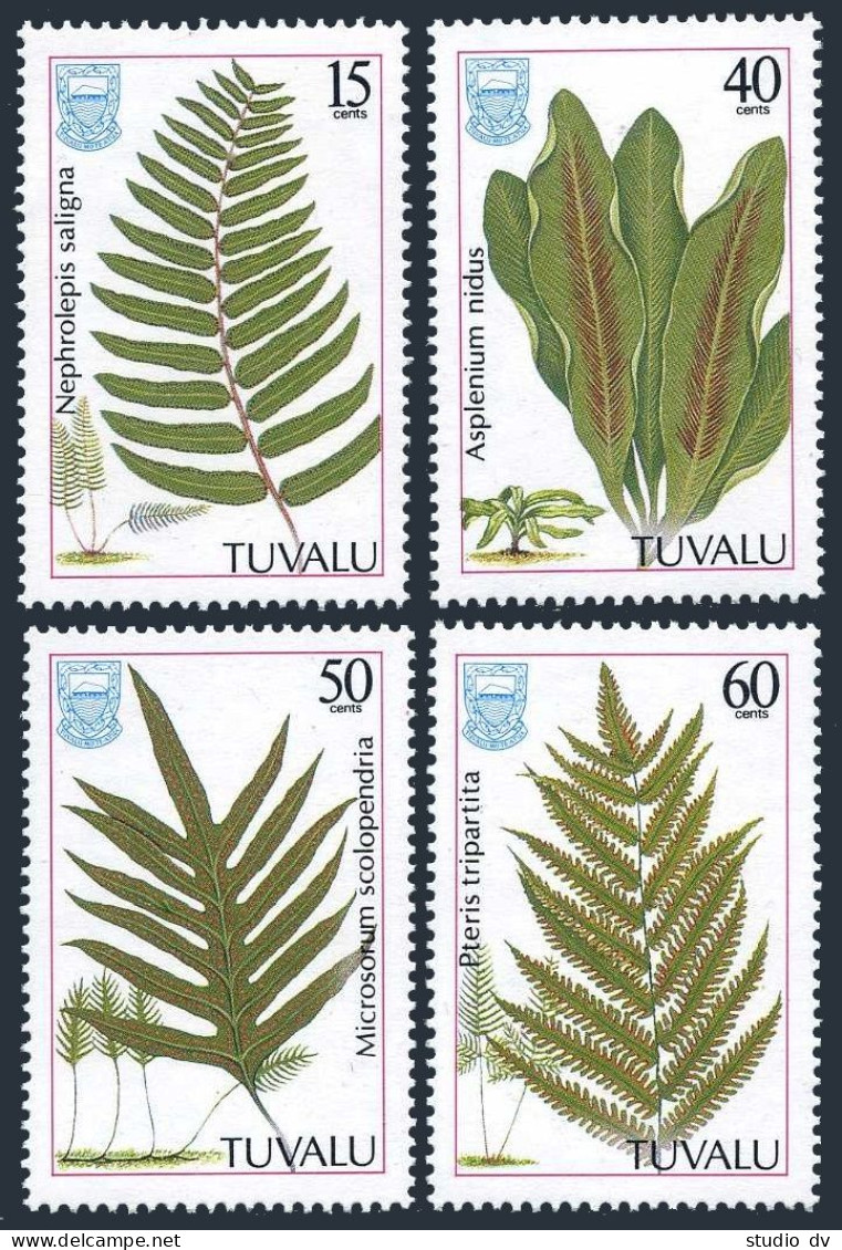 Tuvalu 438-441,MNH.Michel 458-462. Ferns 1987. - Tuvalu