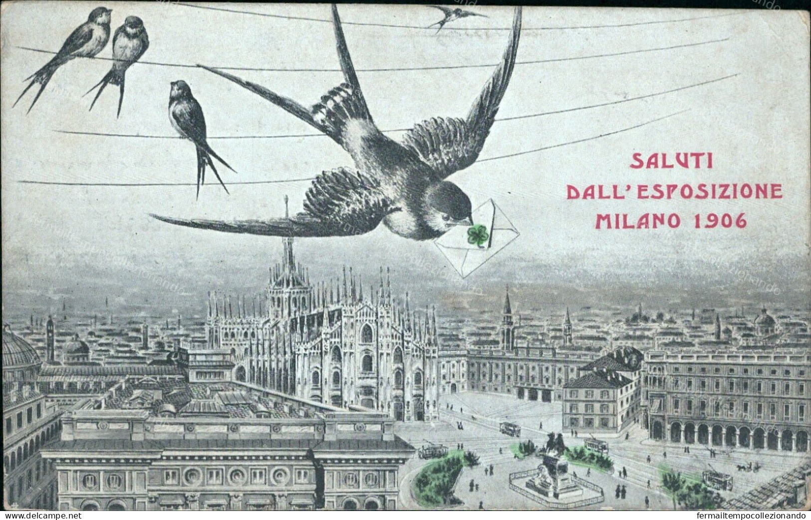 Cs462 Cartolina Saluti Dall'esposizione Di Milano 1906 1906 - Milano (Mailand)