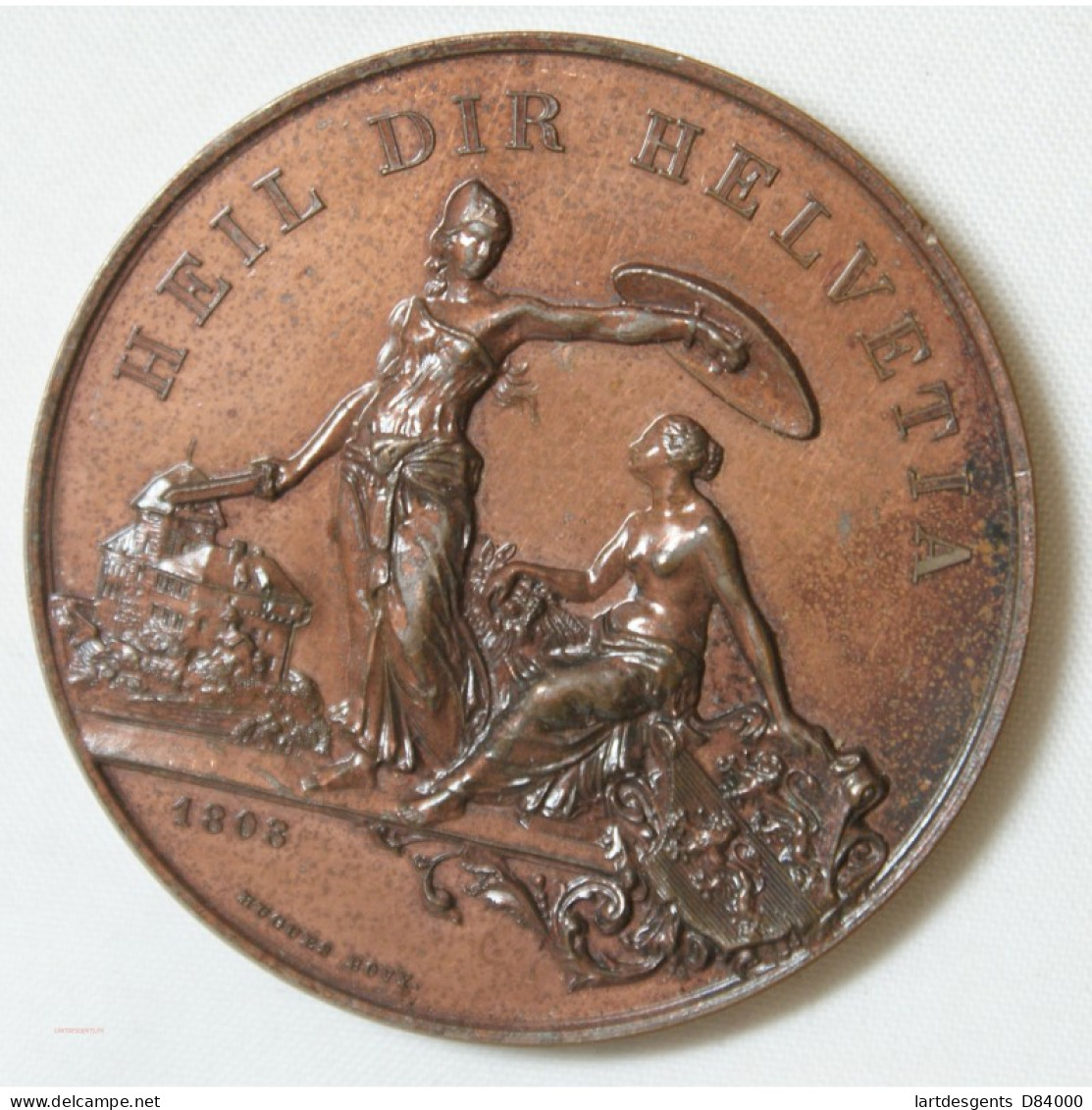 MEDAILLE Suisse 1890  HEIL DER HELVETIA, Superbe - Professionali / Di Società