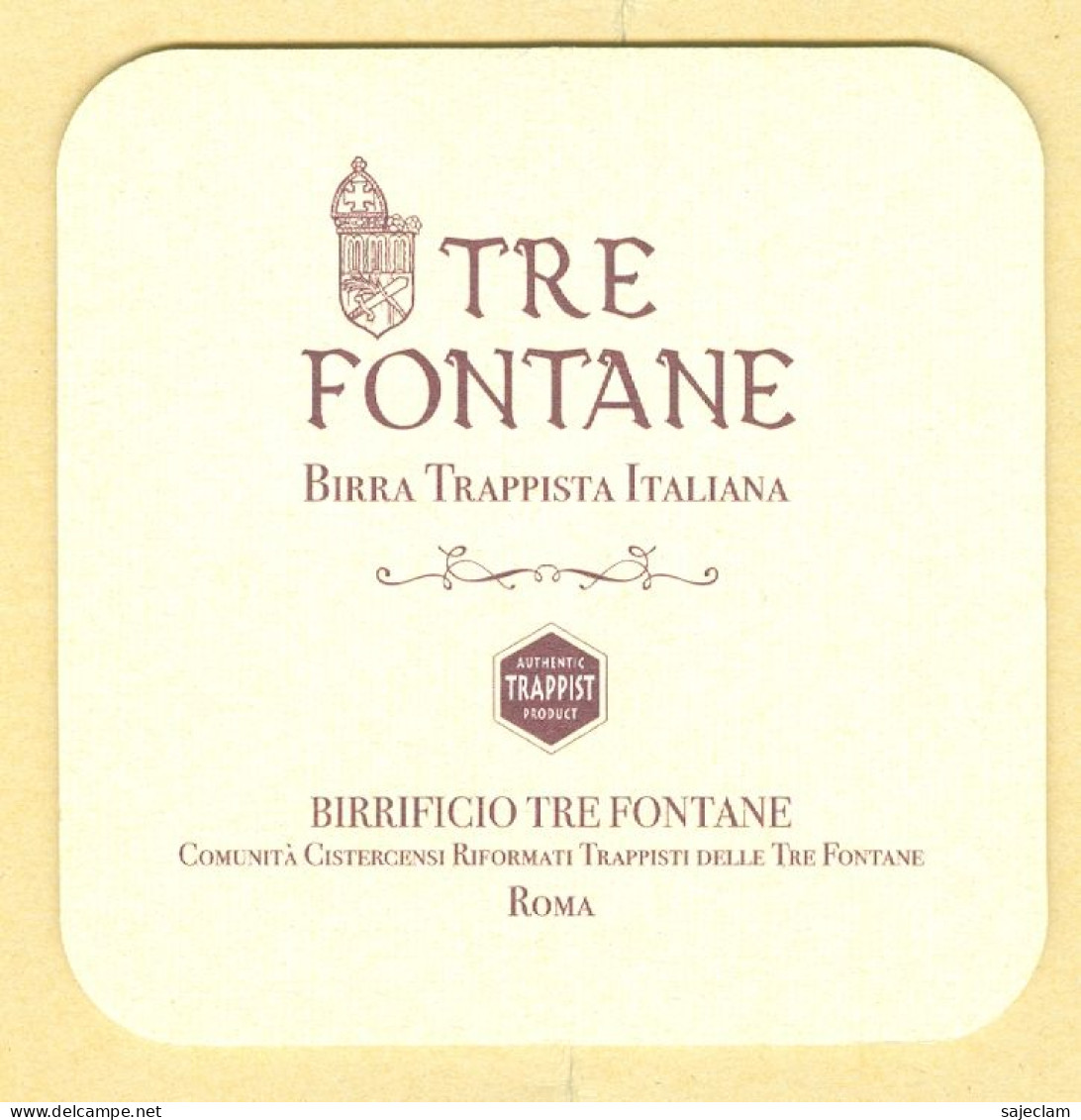 1 S/b Bière Trappist (R/V) Italy - Beer Mats