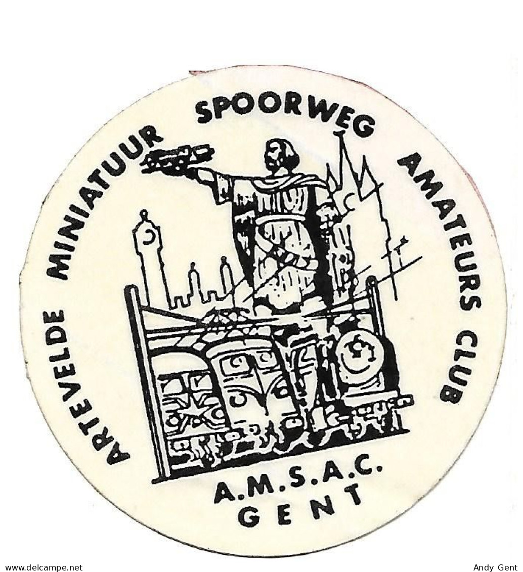 #1 Sticker / Miniatuur Spoorweg Amateurs Club SNCB AMSAC - Autocollants