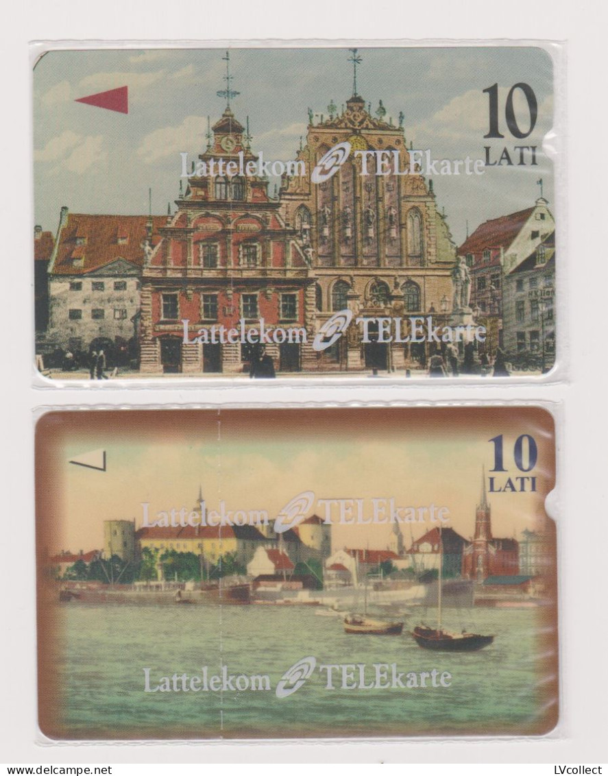 LATVIA Old MINT 2 Phonecards - Lattelecom, Alcatel Bell, 1996, 10+10 Lati , MINT In Blister!!! Very RARE - Lettonia