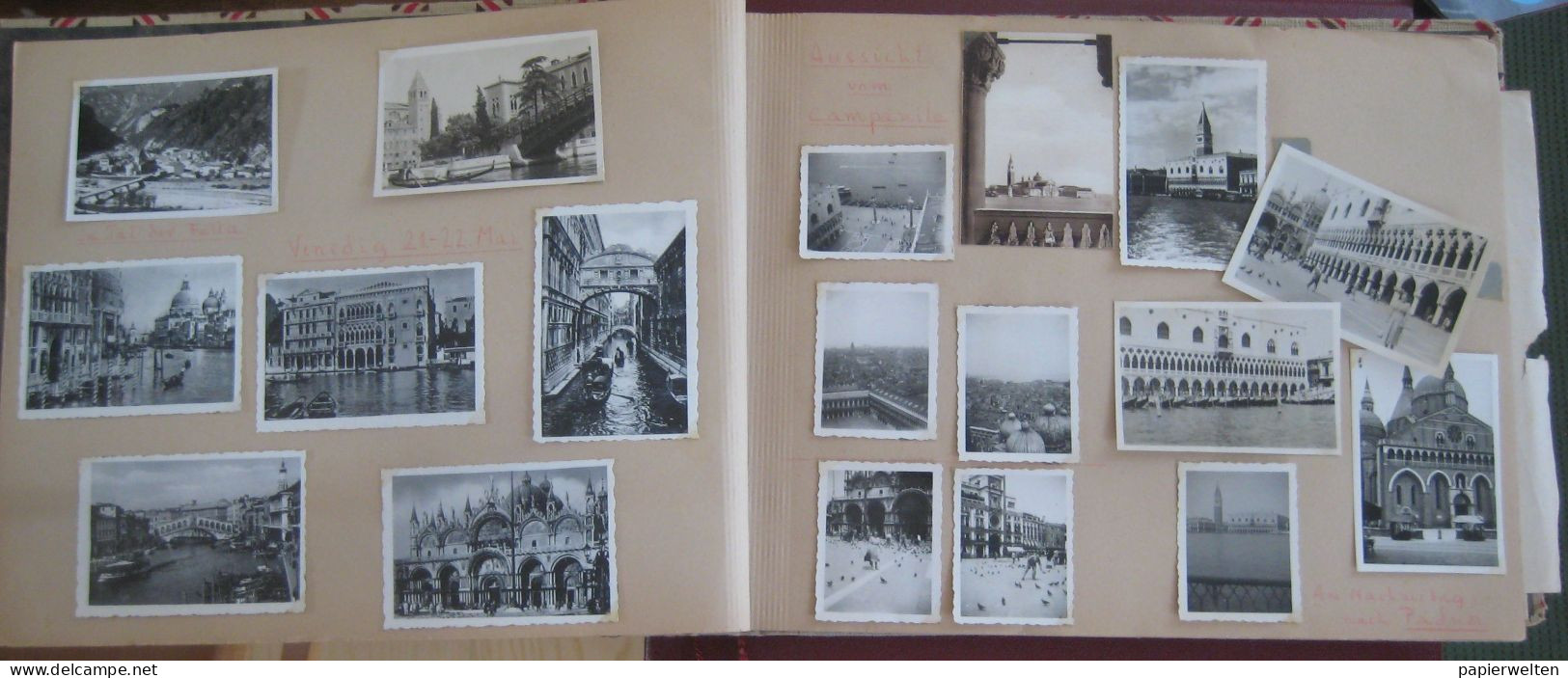 Fotoalbum "Italienreise 1950" (Venezia, Firenze, Roma, Napoli, Pompej, Capri, Genova, Milano, Cannes) Papstaudienz - Europe