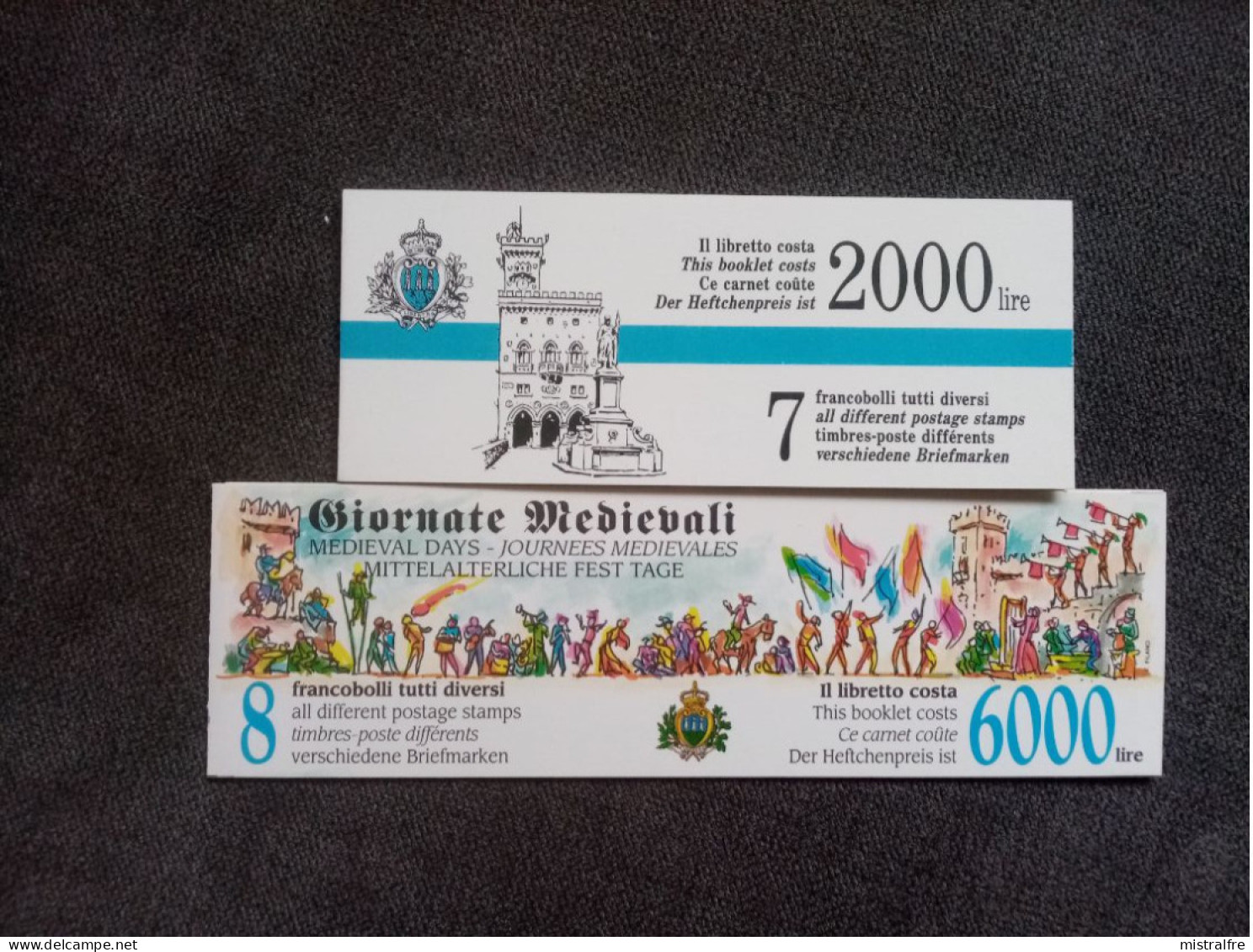 SAINT MARIN. 1992 - 96 . Carnets 1289 Et 1445. " Libretti Diversi/ Giornate Miedevali " .  Côte YT 2017 : 15,00 € - Postzegelboekjes