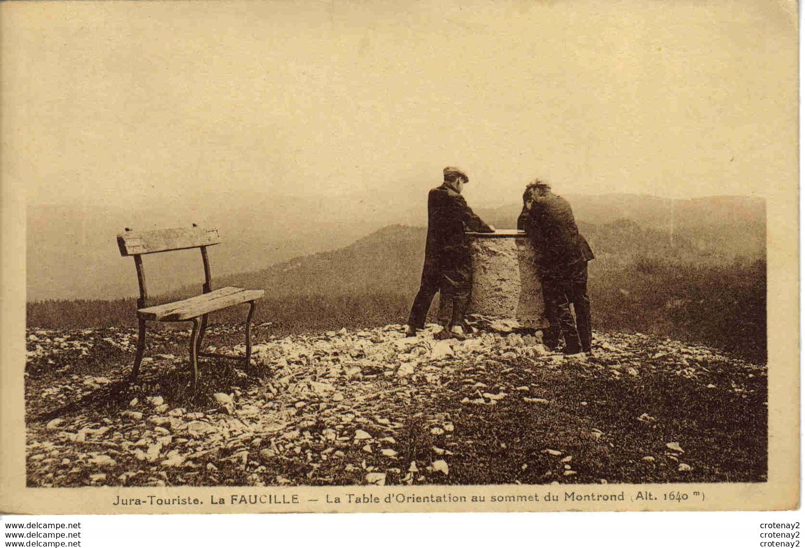 39 LA FAUCILLE Vers Gex La Table D'Orientation Au Sommet Du MONTROND Alt 1640m Animée En 1948 Imprimerie Bourgeois - Gex