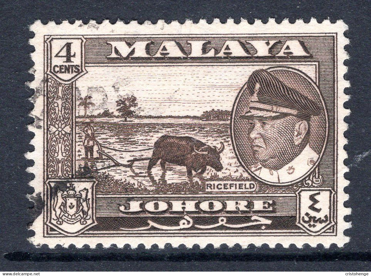 Malaysian States - Johore - 1960 Pictorials - 4c Ricefield Used (SG 157) - Johore