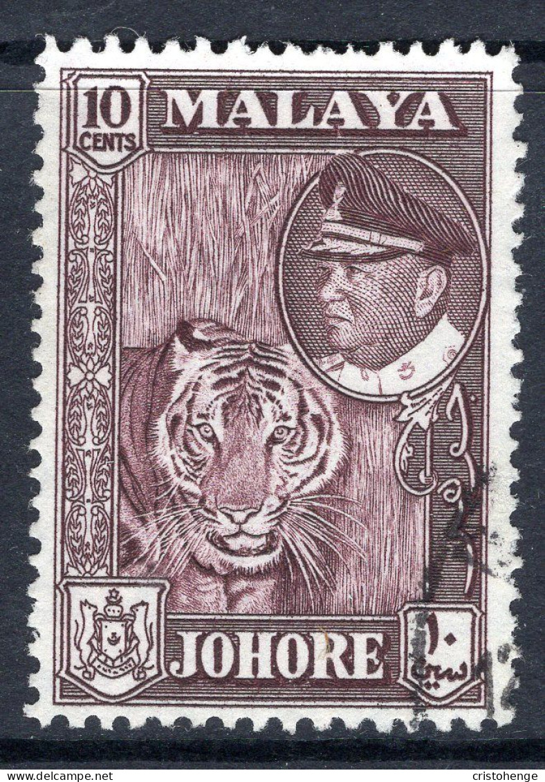 Malaysian States - Johore - 1960 Pictorials - 10c Tiger Used (SG 160) - Johore