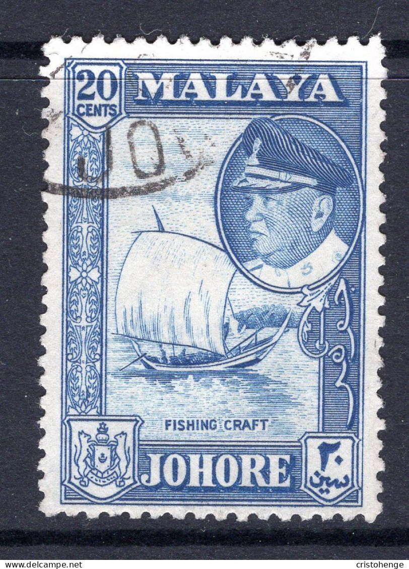 Malaysian States - Johore - 1960 Pictorials - 20c Fishing Craft Used (SG 161) - Johore