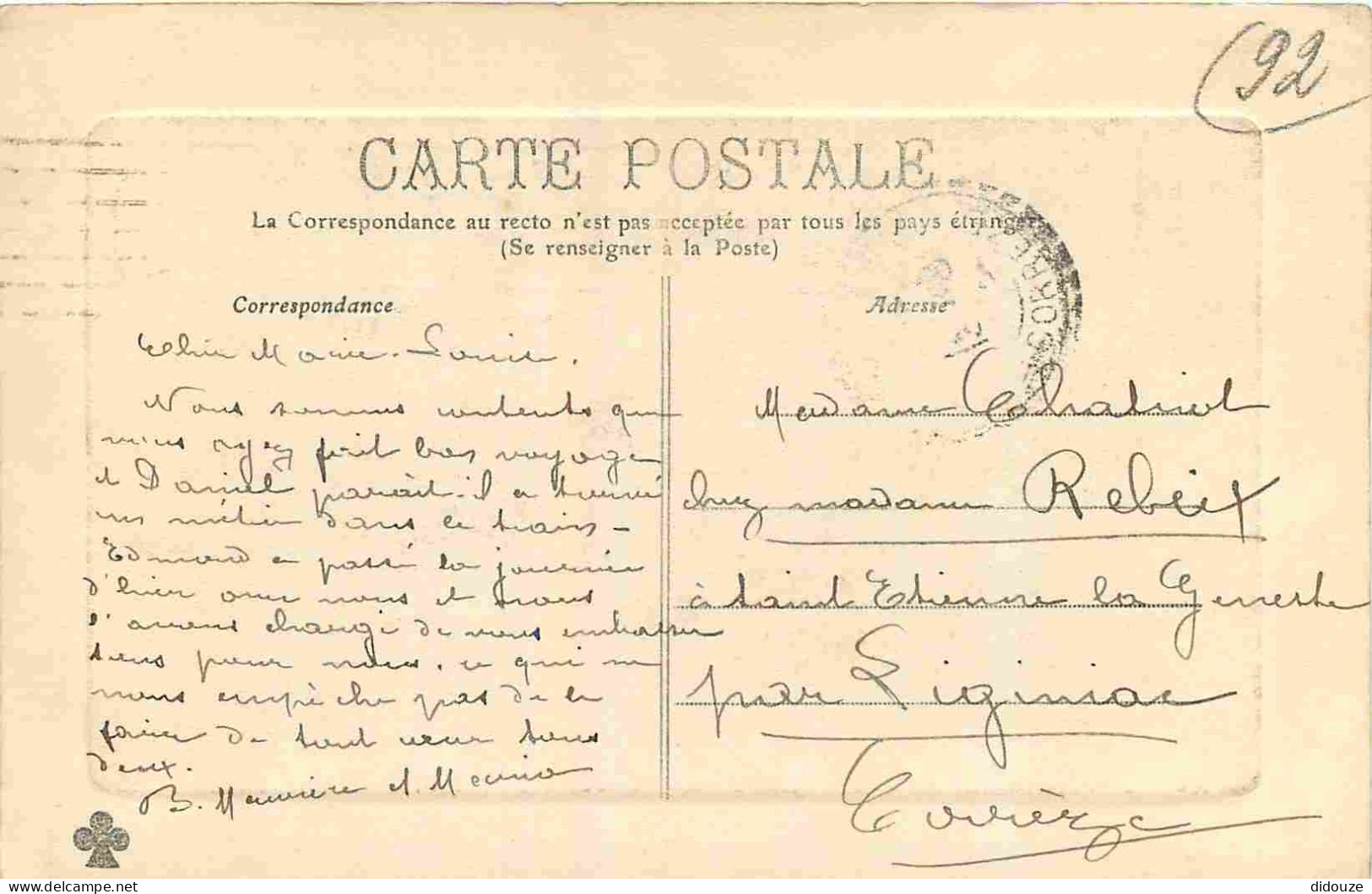 92 - Neuilly Sur Seine - Maison De Santé Hahnemann - Animée - Correspondance - CPA - Voir Scans Recto-Verso - Neuilly Sur Seine