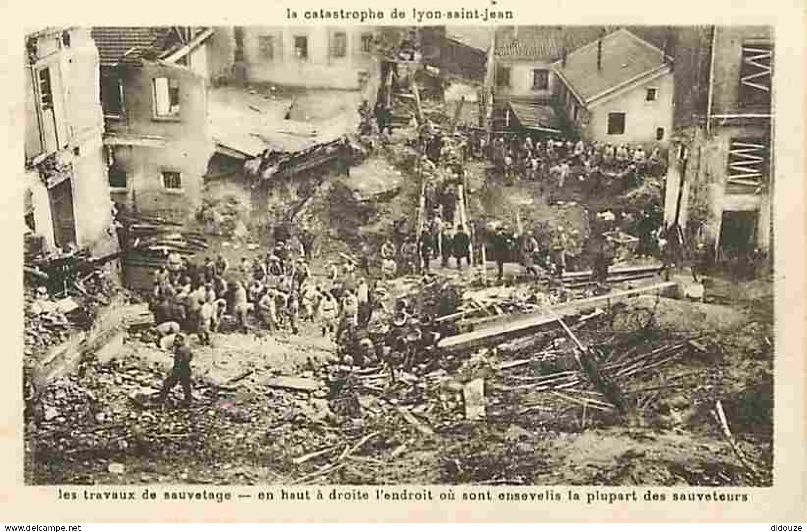 69 - Lyon - Catastrophe De Lyon Saint Jean - Les Travaux De Sauvetage - Animée - CPA - Voir Scans Recto-Verso - Sonstige & Ohne Zuordnung