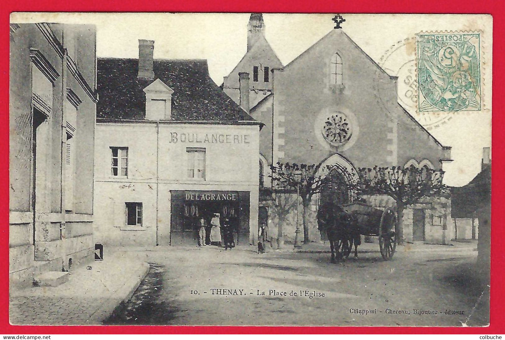 41 - THENAY +++ La Place De L'Eglise +++ Boulangerie Delagrange +++ - Otros & Sin Clasificación