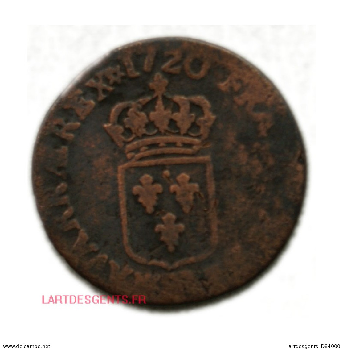 Louis XV Liard 1720 BB, Lartdesgents - 1715-1774 Lodewijk XV