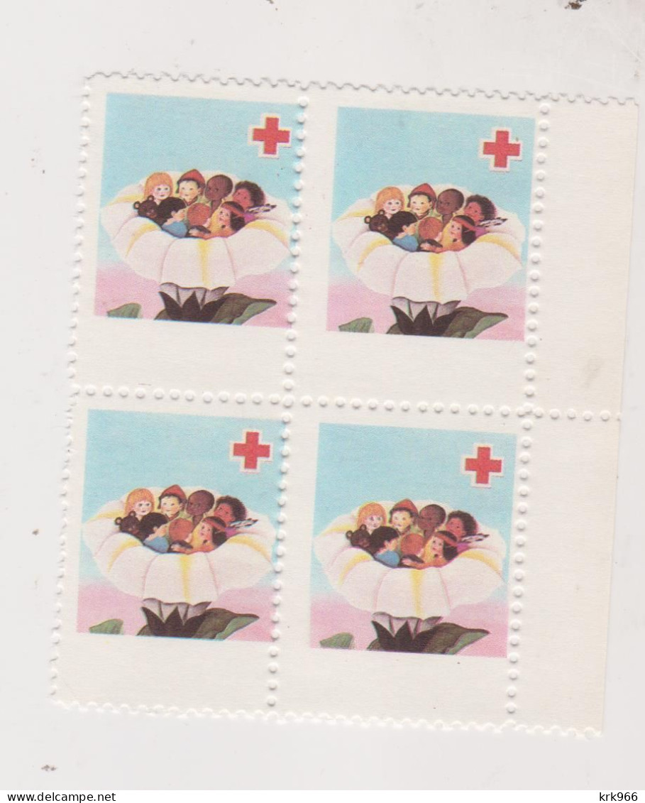 YUGOSLAVIA, 1987  Red Cross Charity Stamp  Proof Bloc Of 4 MNH - Ungebraucht