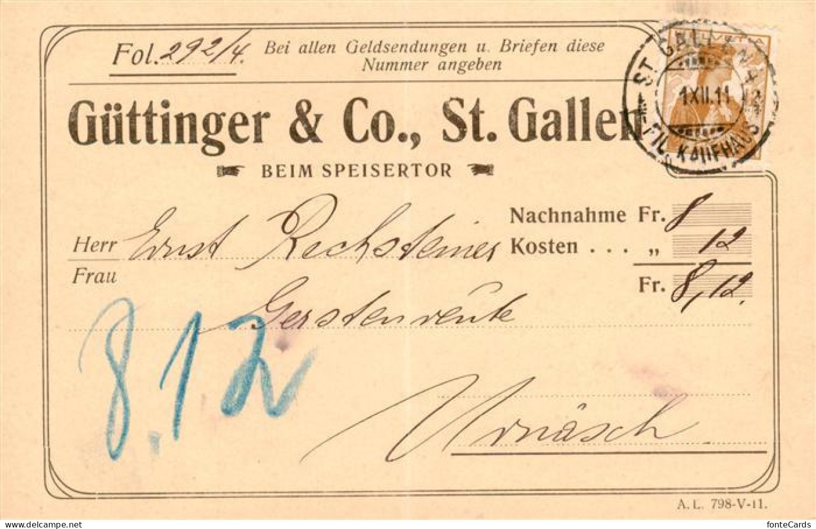 13956084 St_Gallen_SG Korrespondenz Guettinger & Co. - Sonstige & Ohne Zuordnung