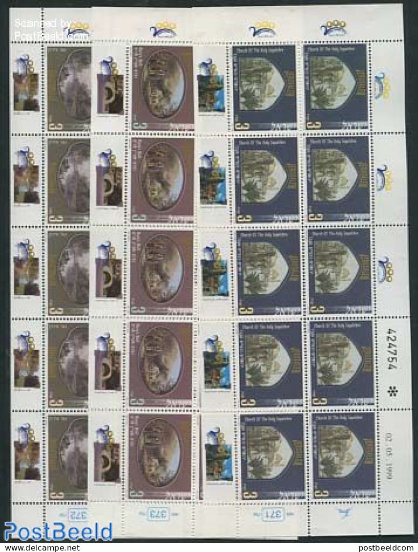 Israel 1999 Pilgrimage 3 M/ss, Mint NH - Unused Stamps (with Tabs)