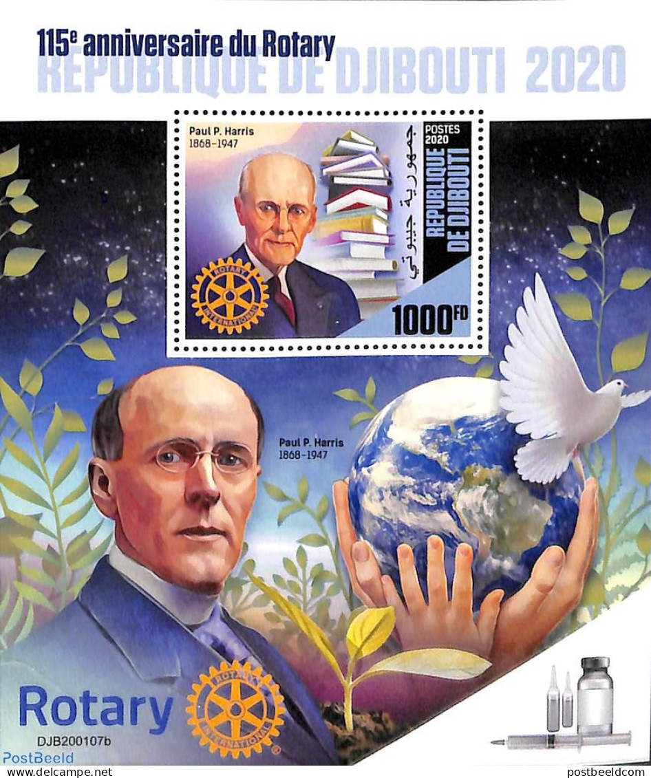 Djibouti 2020 Rotary S/s, Mint NH, Various - Rotary - Rotary, Lions Club