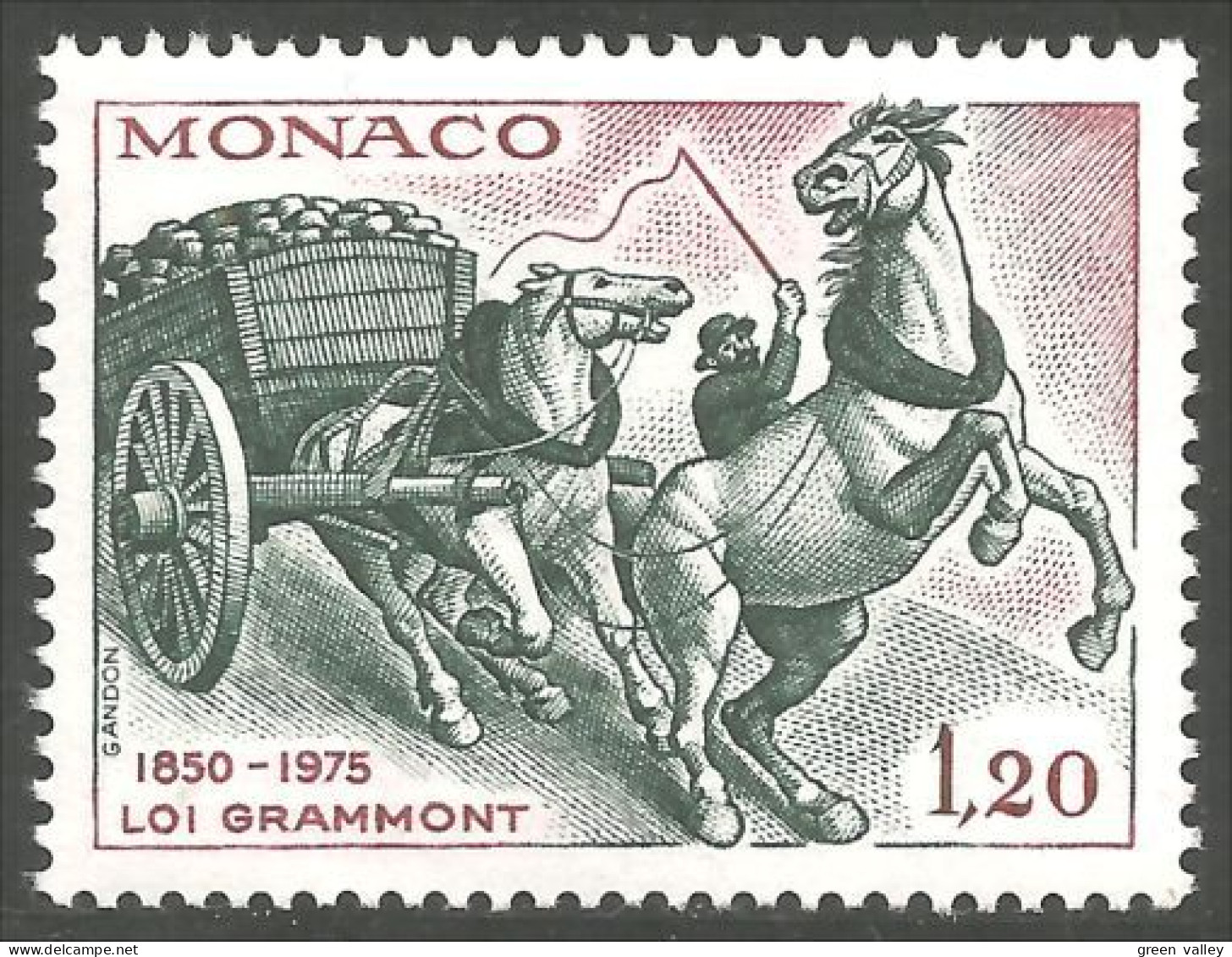 AF-108a Monaco Cheval Horse Pferd Caballo Cavallo Paard MNH ** Neuf SC - Pferde