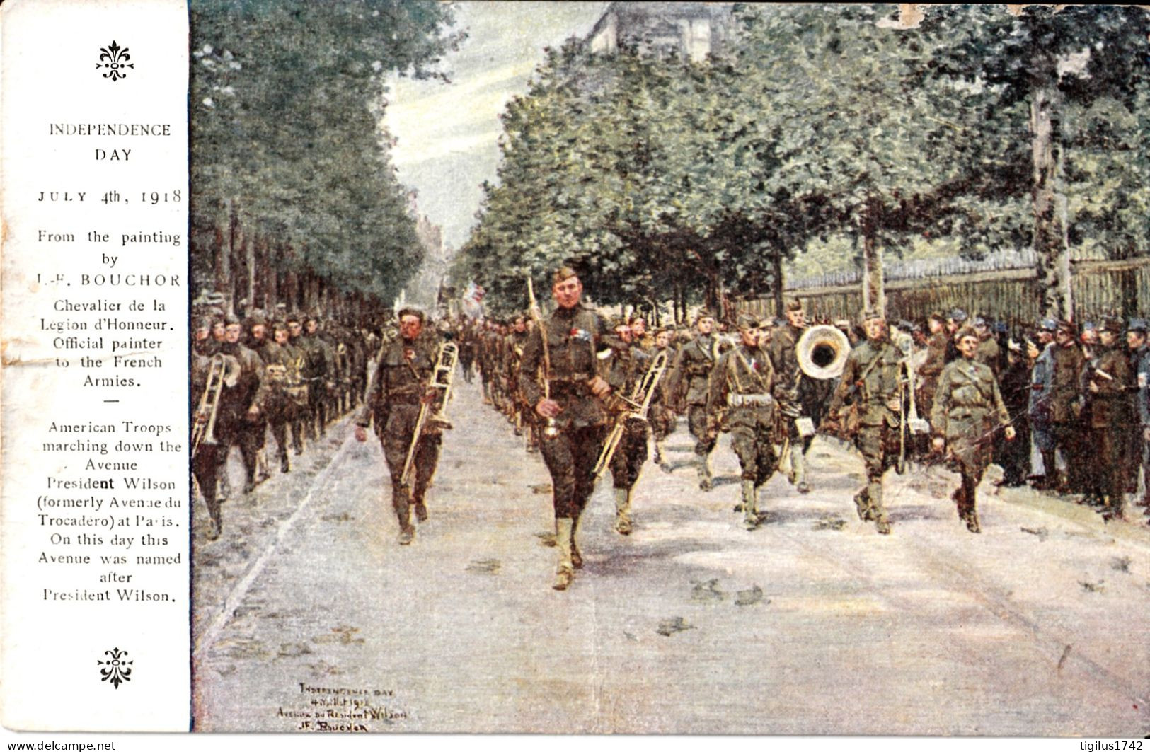 Independence Day July, 4th, 1918 From The Painting By I.F. Bouchor American Red Cross - Patriotic