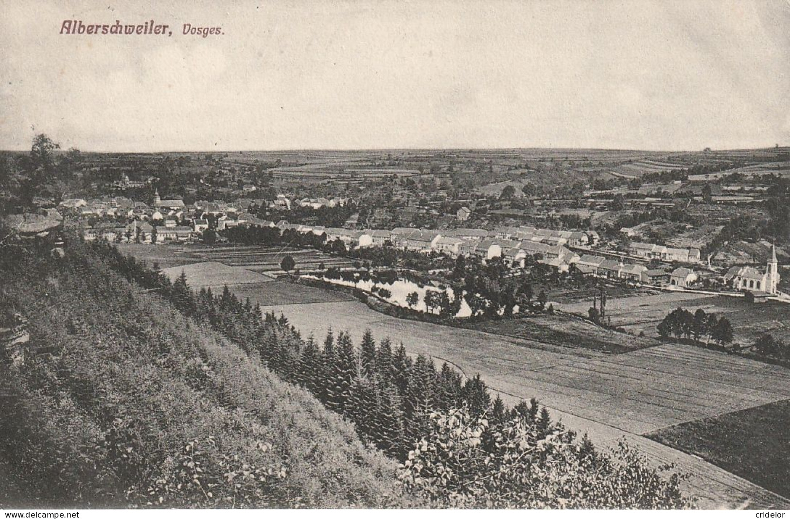 57 - ABRESCHVILLER - VUE GENERALE BELLE CARTE ANCIENNE - CACHET AFFRANCHISSEMENT A PONT ALBERSCHWEILER - Autres & Non Classés