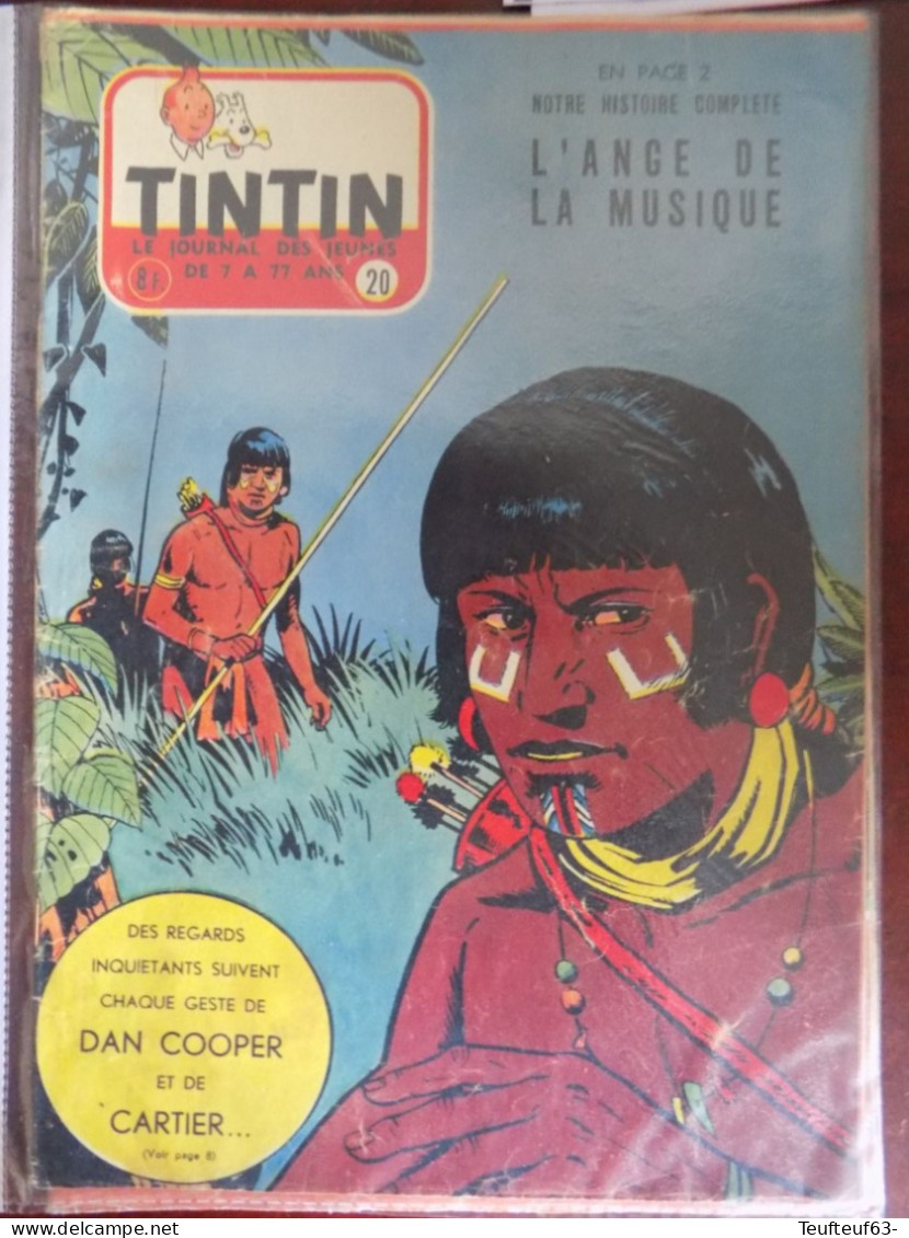 Tintin N° 20/1956 Couv. Weinberg - Globul - Mozart - Tintin