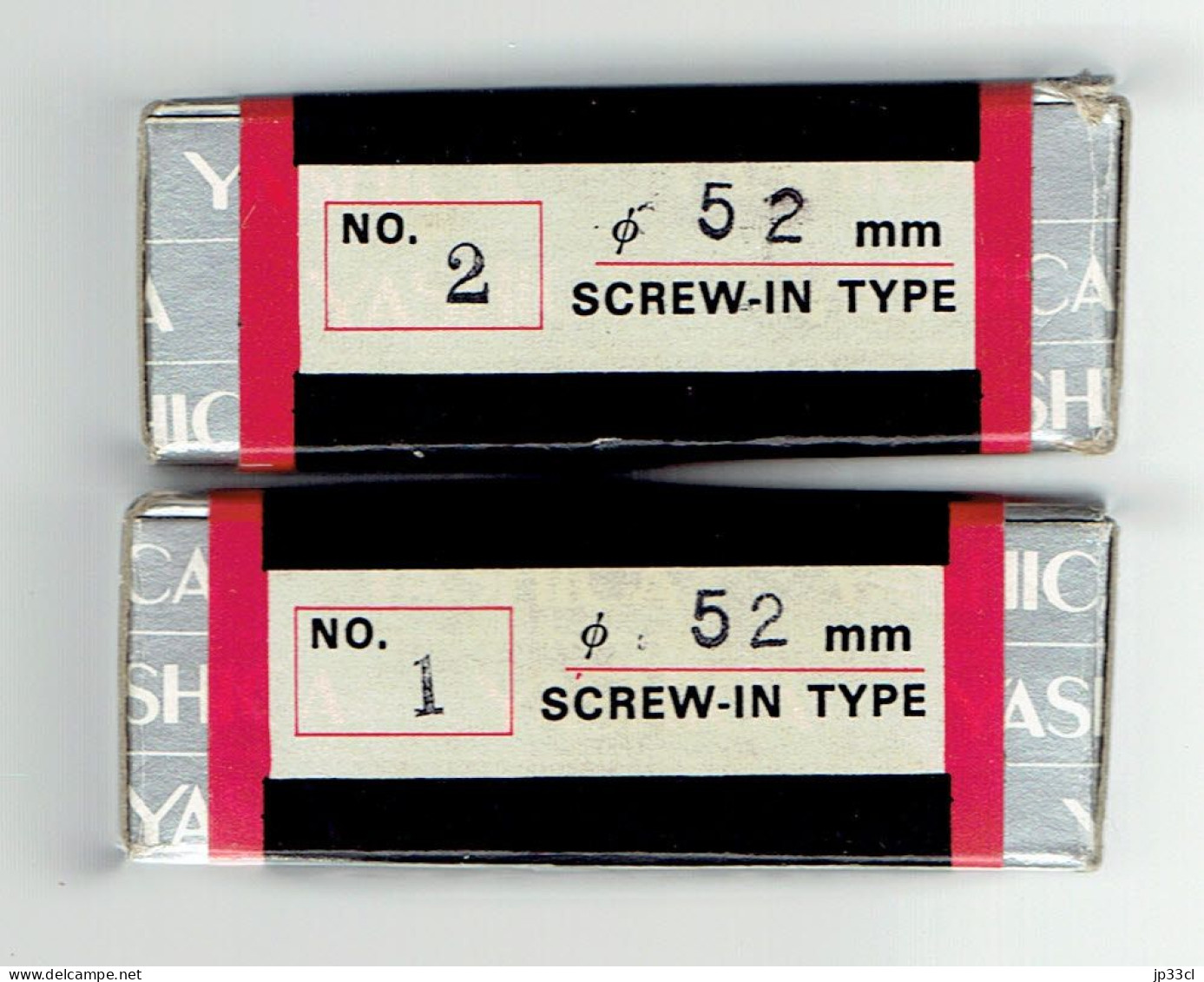 2 Lentilles "Close-Up Lens Screw-in Type 52 Mm N° 1 Et N° 2" De Marque Yashica - Supplies And Equipment