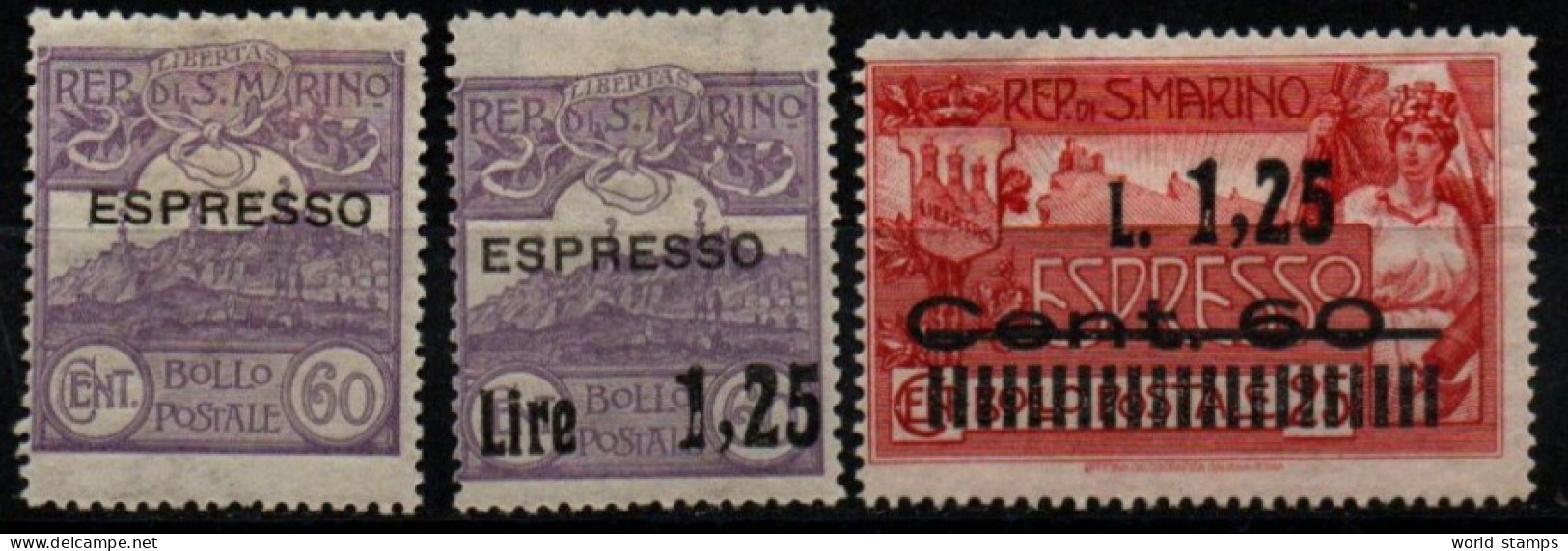 SAINT-MARIN 1923-7 * - Timbres Express