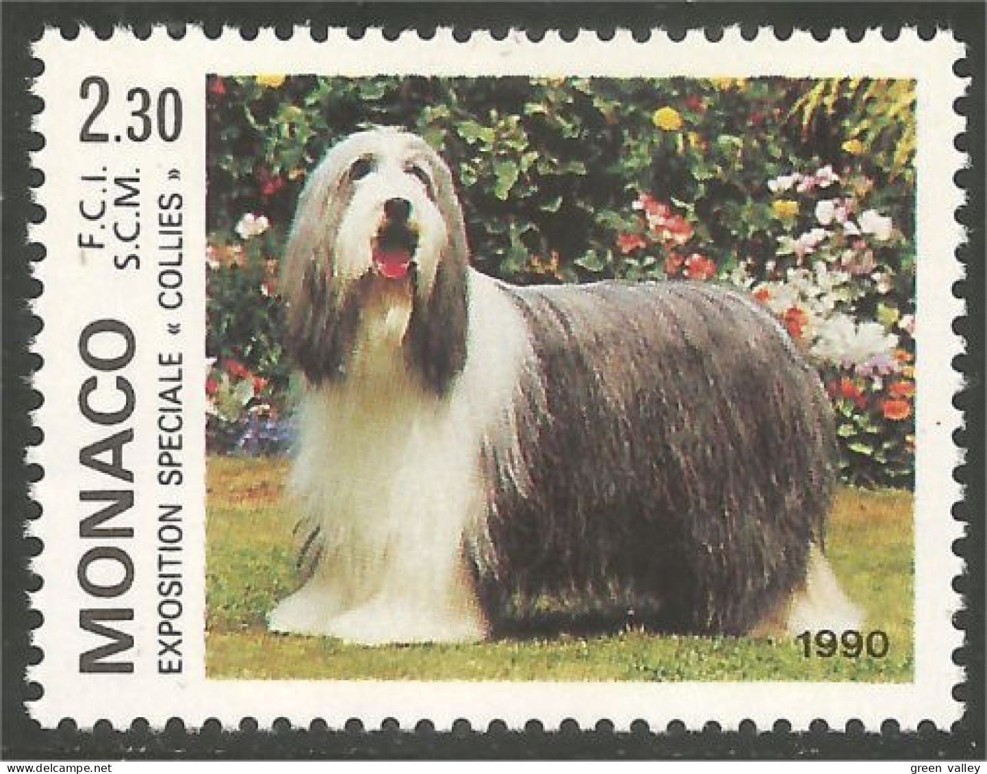 DG-52b Monaco Bearded Collie Chien Dog Hund Cane Hond Perro MNH ** Neuf SC - Autres & Non Classés