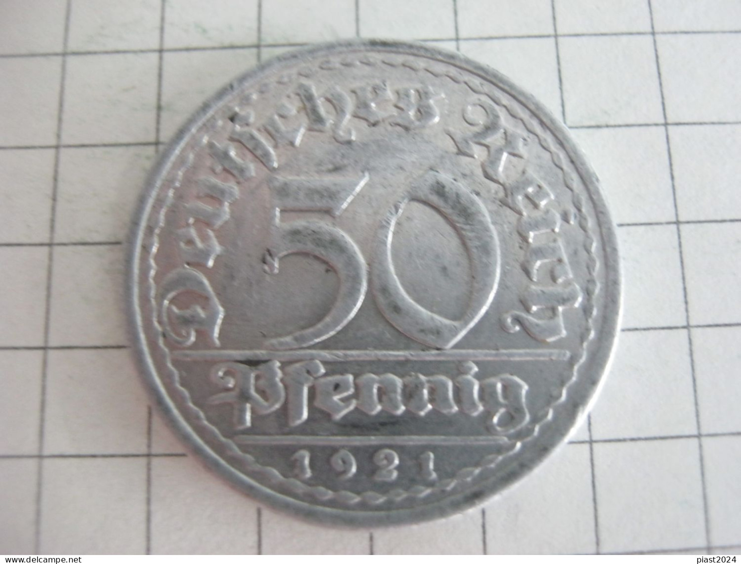 Germany 50 Pfennig 1921 G - 50 Rentenpfennig & 50 Reichspfennig