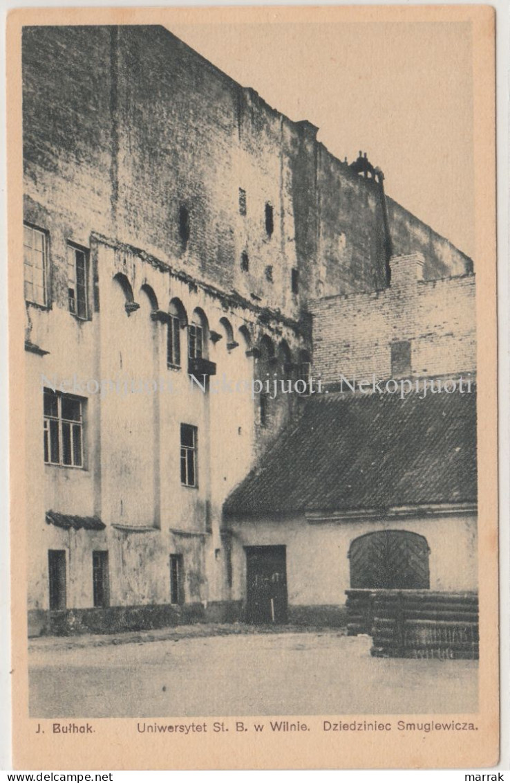 Vilnius, Vilniaus Universitetas, Smuglevičiaus Kiemas, J. Bulhak, Apie 1930 M. Atvirukas - Lituanie