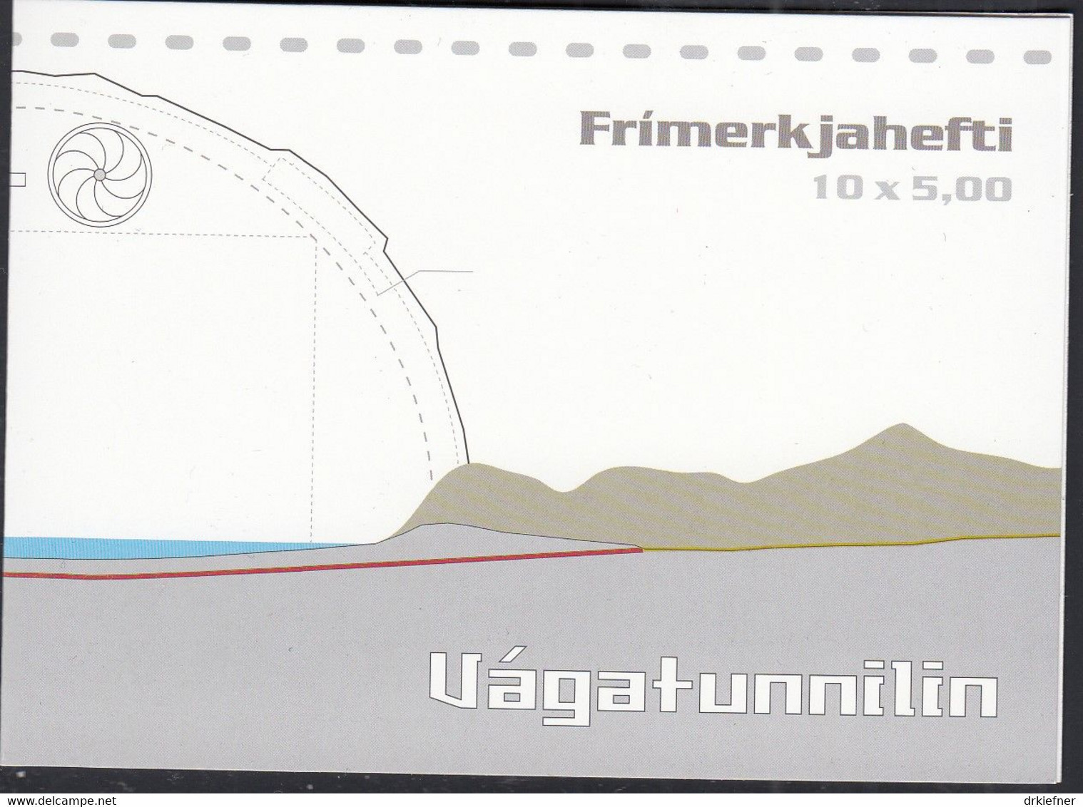 FÄRÖER Markenheftchen MH 21 Mit 5x 446-447, Postfrisch **, Straßentunnel, 2003 - Féroé (Iles)