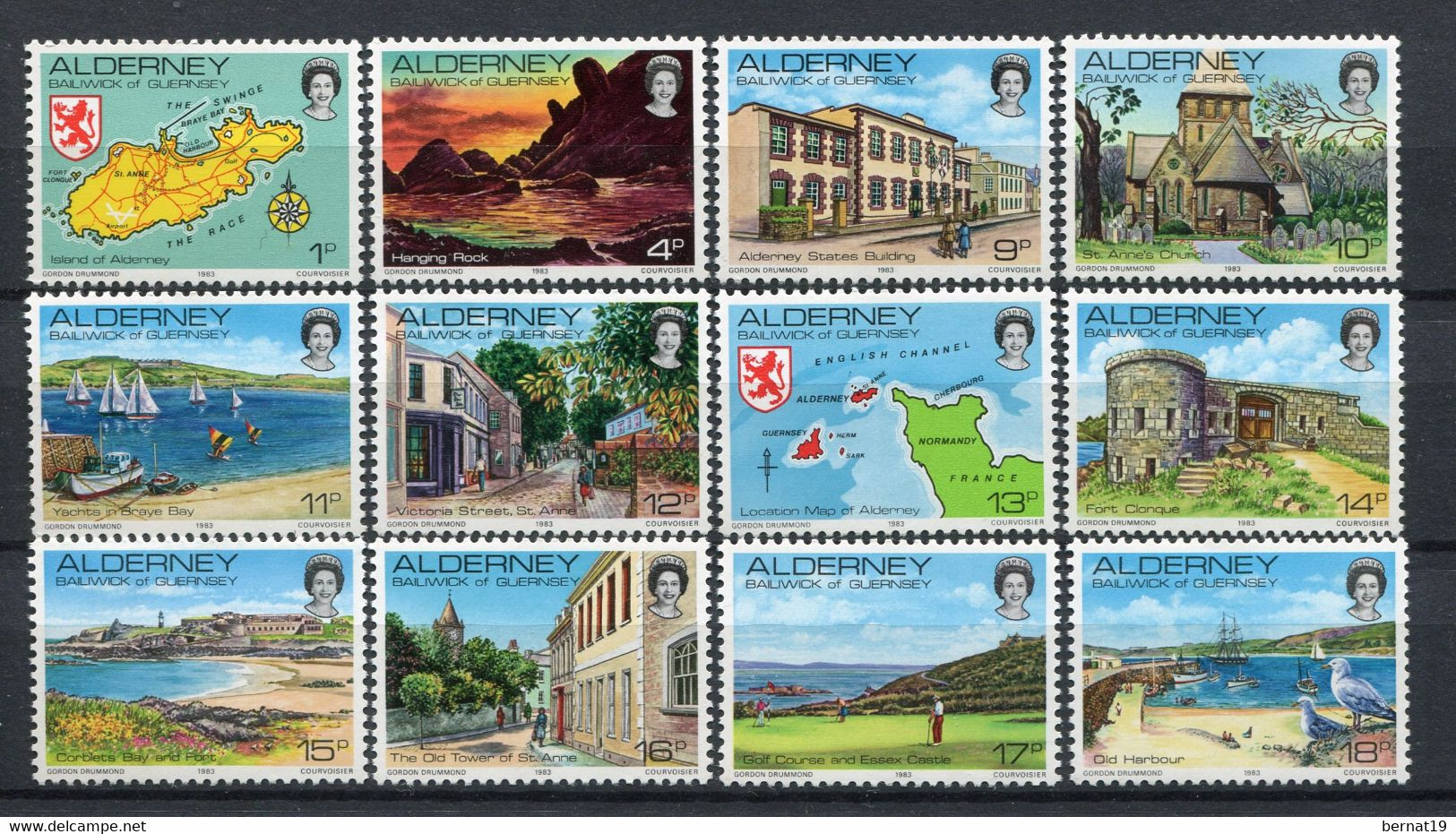 Alderney 1983. Yvert 1-12 ** MNH. - Alderney