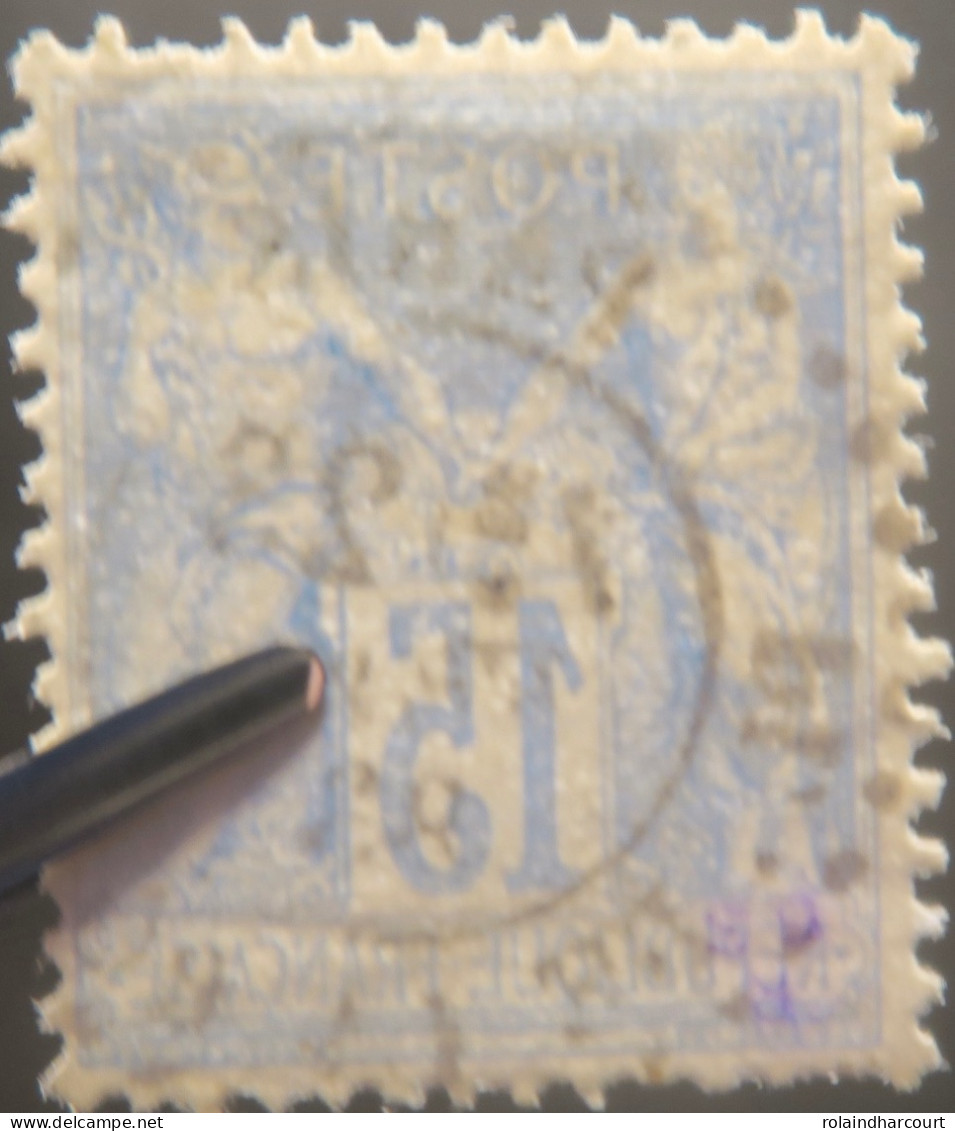 R1311/3160 - FRANCE - SAGE TYPE II N°90 >>> Cachet SPECIAL Perlé (Cachet D'ESSAI) De PARIS PLACE DE LA BOURSE - 1876-1898 Sage (Type II)