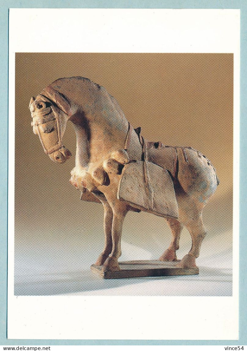 CHINE - Epoque Wei C. 525 - Cheval Sellé - Statuette Funéraire (mingqi) Terre Cuite A- Musée Guimet - Skulpturen