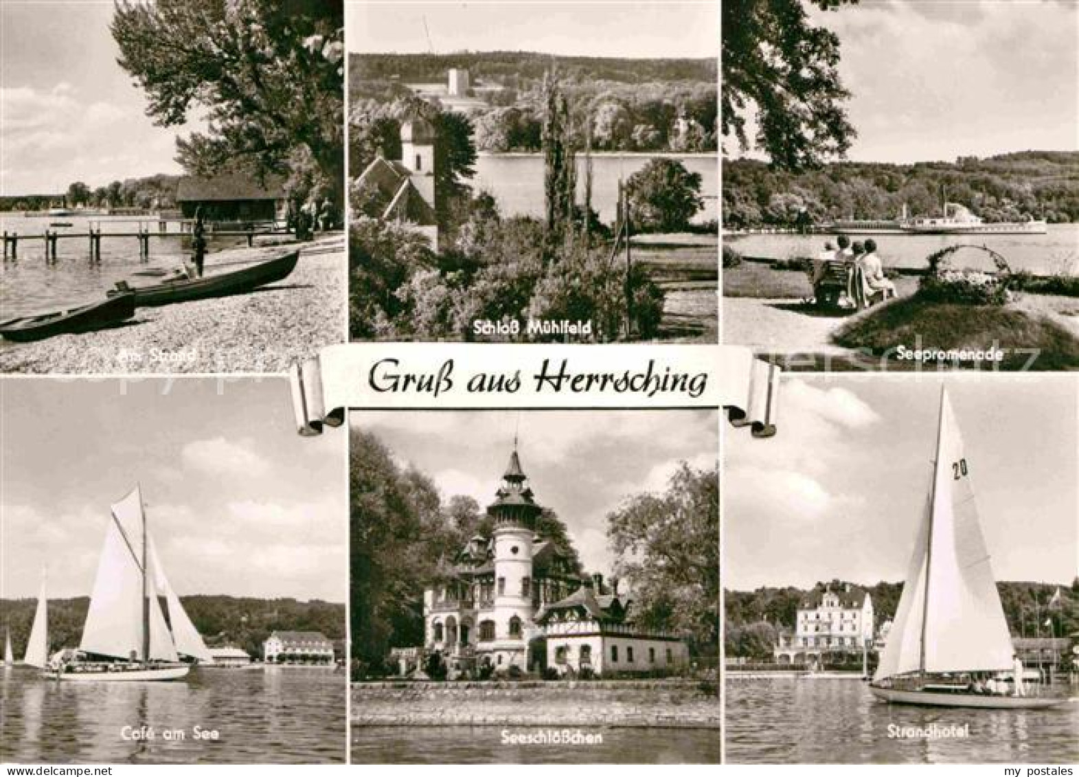 72825752 Herrsching Ammersee Schloss Muehlfeld Strand Cafe Am See Seeschloessche - Herrsching