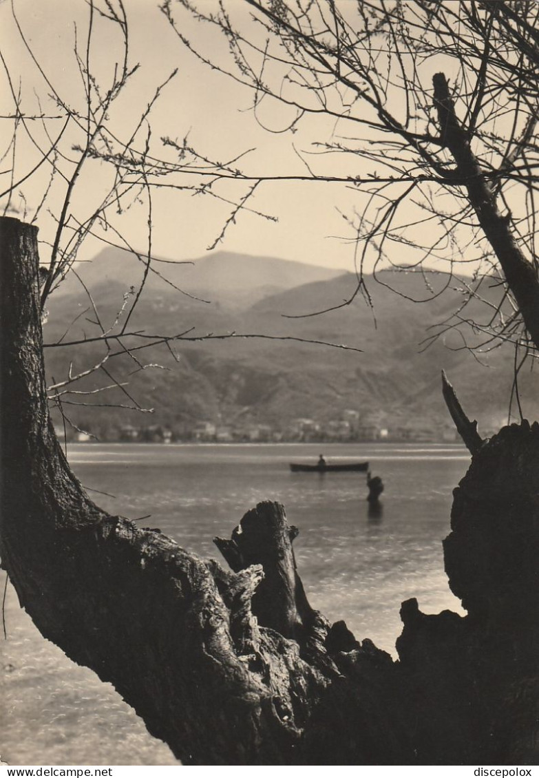 AD364 Cartolina Da Identificare - Paesaggio Lacustre - Panorama Di Barca Sul Lago / Viaggiata 1953 - Other & Unclassified