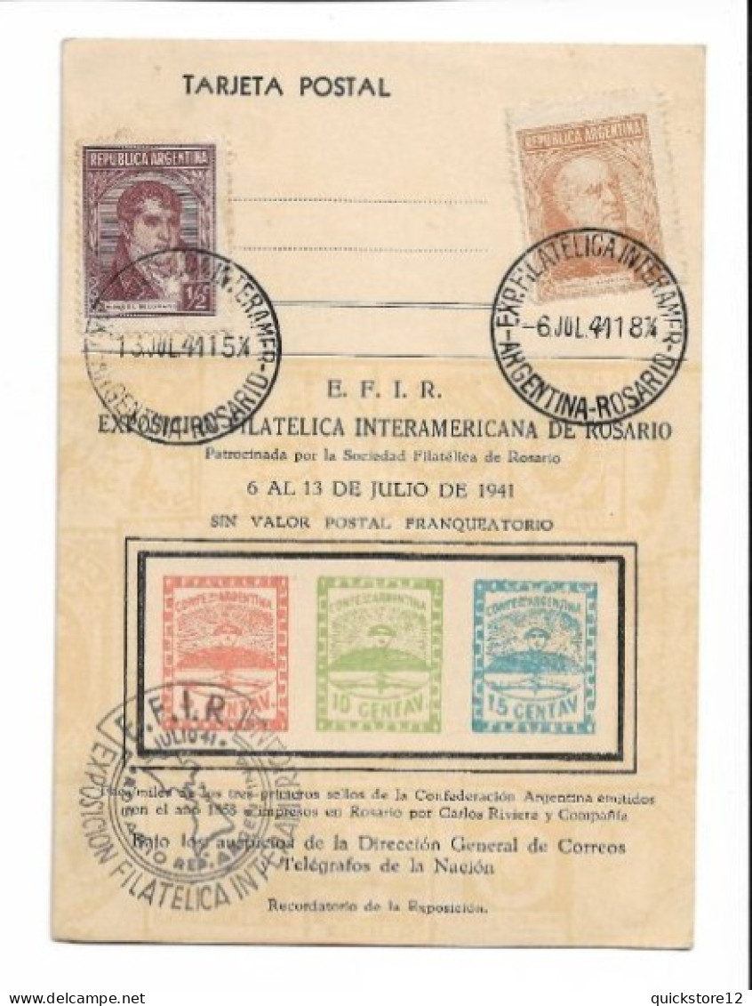 Exposición Filatélica Interamericana De Rosario  - 7438 - Timbres (représentations)