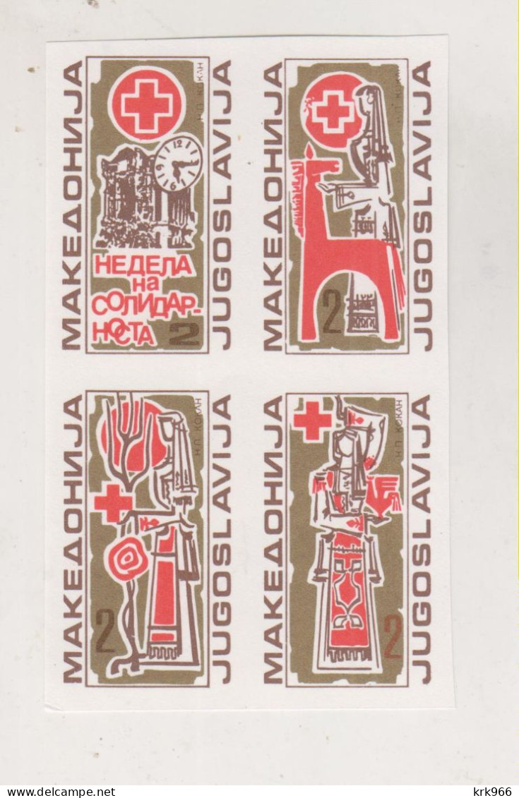 YUGOSLAVIA, 1991   Red Cross Charity Stamps  Imperforated Proofs Bloc Of 4 MNH - Nuovi