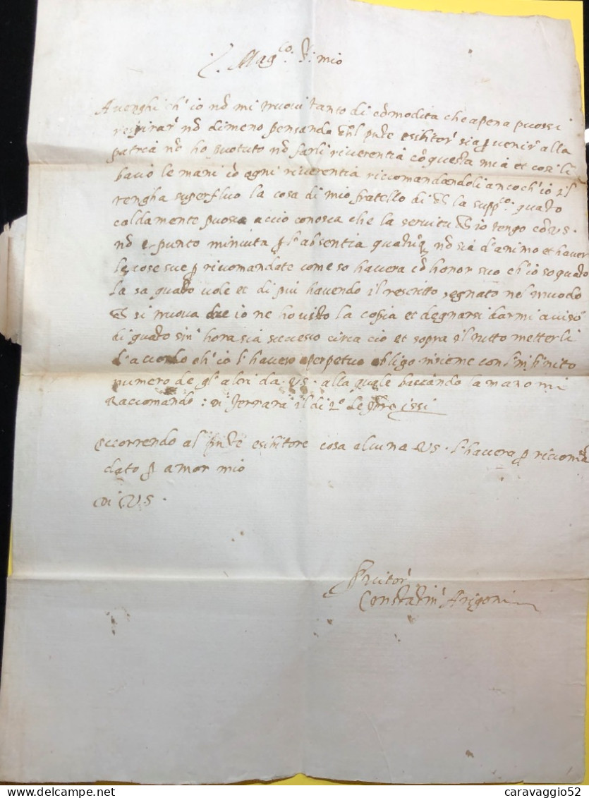 1551 FERRARA LETTERA COMPLETA DI TESTO X S.AGATA - ...-1850 Préphilatélie