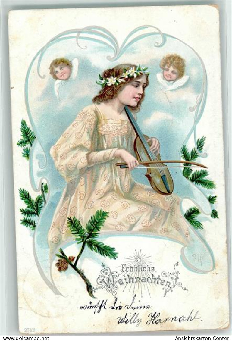 39192708 - Geige Weihnachten Jugendstil - Anges