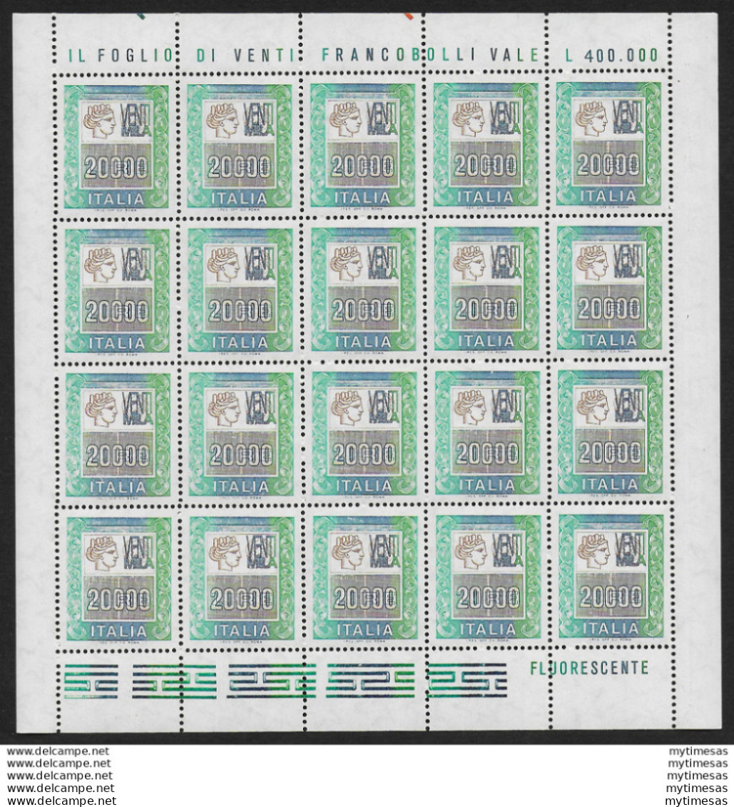 1987 Italia Alti Valori Siracusana Lire 20.000 MS Unif N. 1442B - Sonstige & Ohne Zuordnung