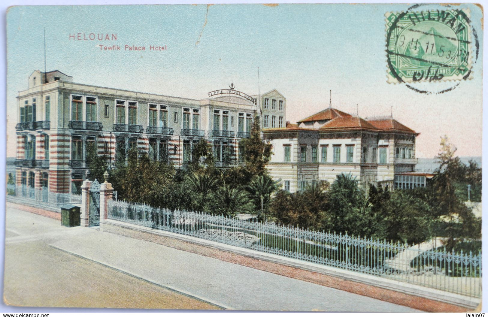 C. P. A. : Egypte : HELOUAN : Tewfik Palace Hotel, Timbre En 1911 - Other & Unclassified