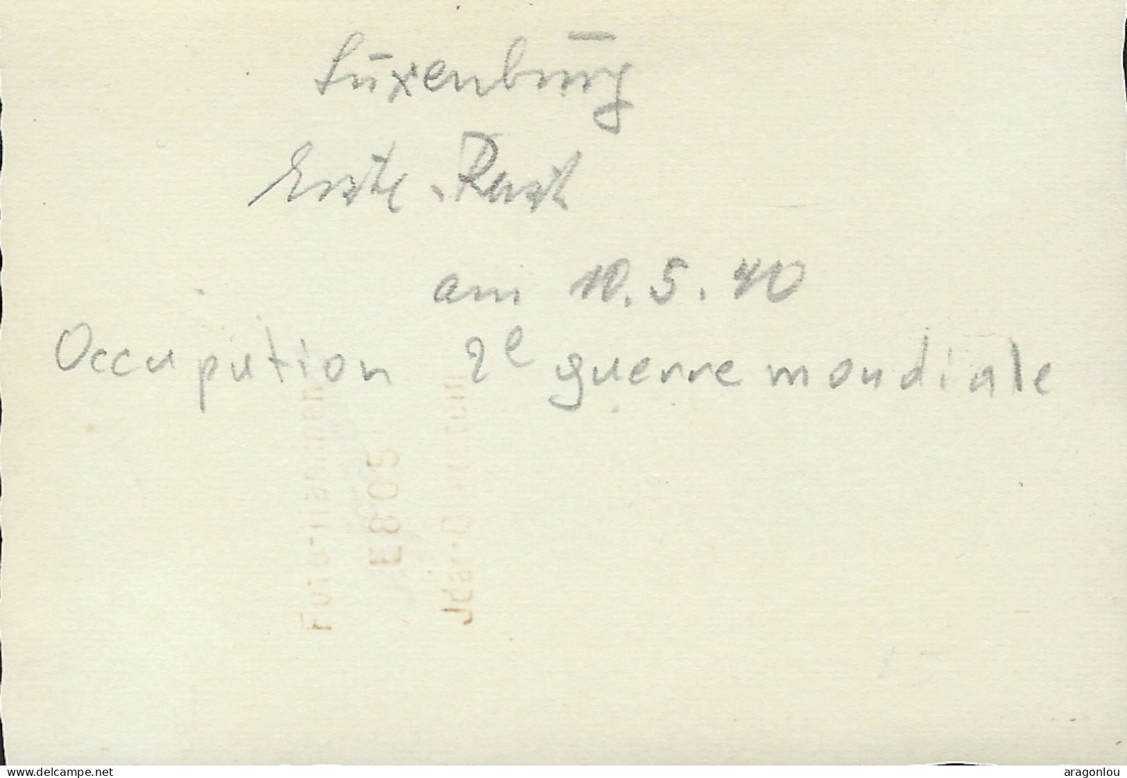 Luxembourg - Luxemburg - Occupation 2ième Guerre Mondiale   10.05.1940 - Erste Rast Beim Café J.Foch - Mehlinger - Guerre 1939-45