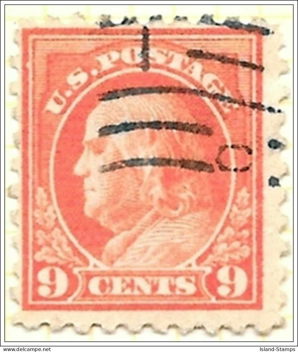 USA 1912 9 Cents Franklin Used V1 - Used Stamps