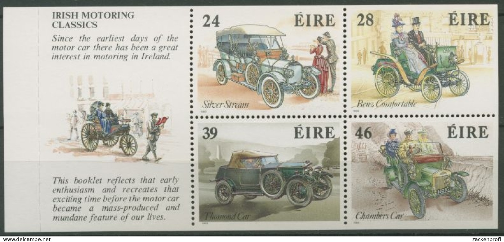 Irland 1989 Heftchenblatt Historische Automobile H-Bl. 14 Postfrisch (C16385) - Nuovi