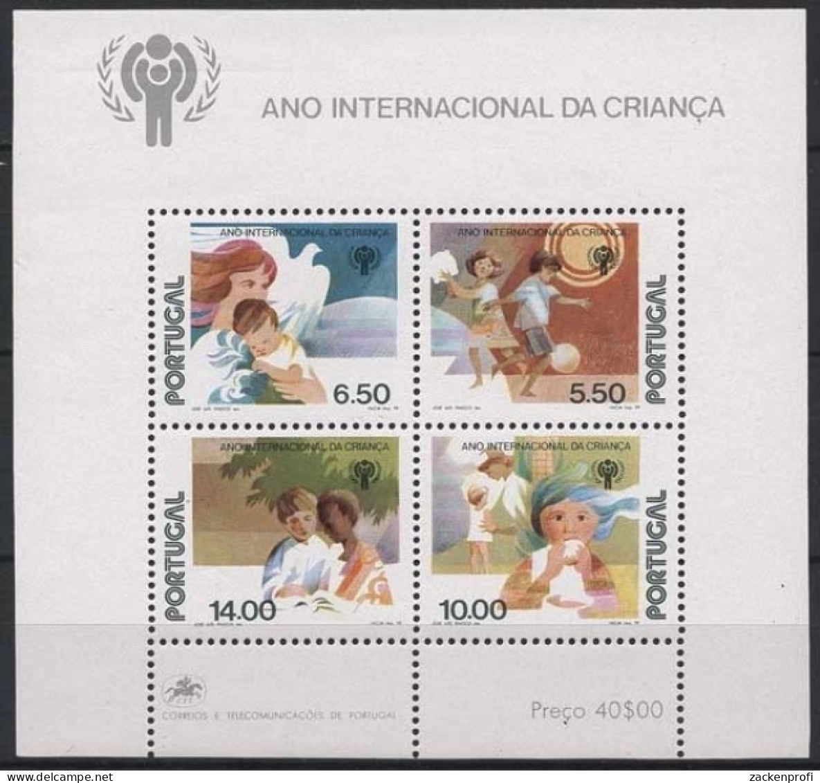 Portugal 1979 Internationales Jahr Des Kindes Block 28 Postfrisch (C91024) - Blocchi & Foglietti