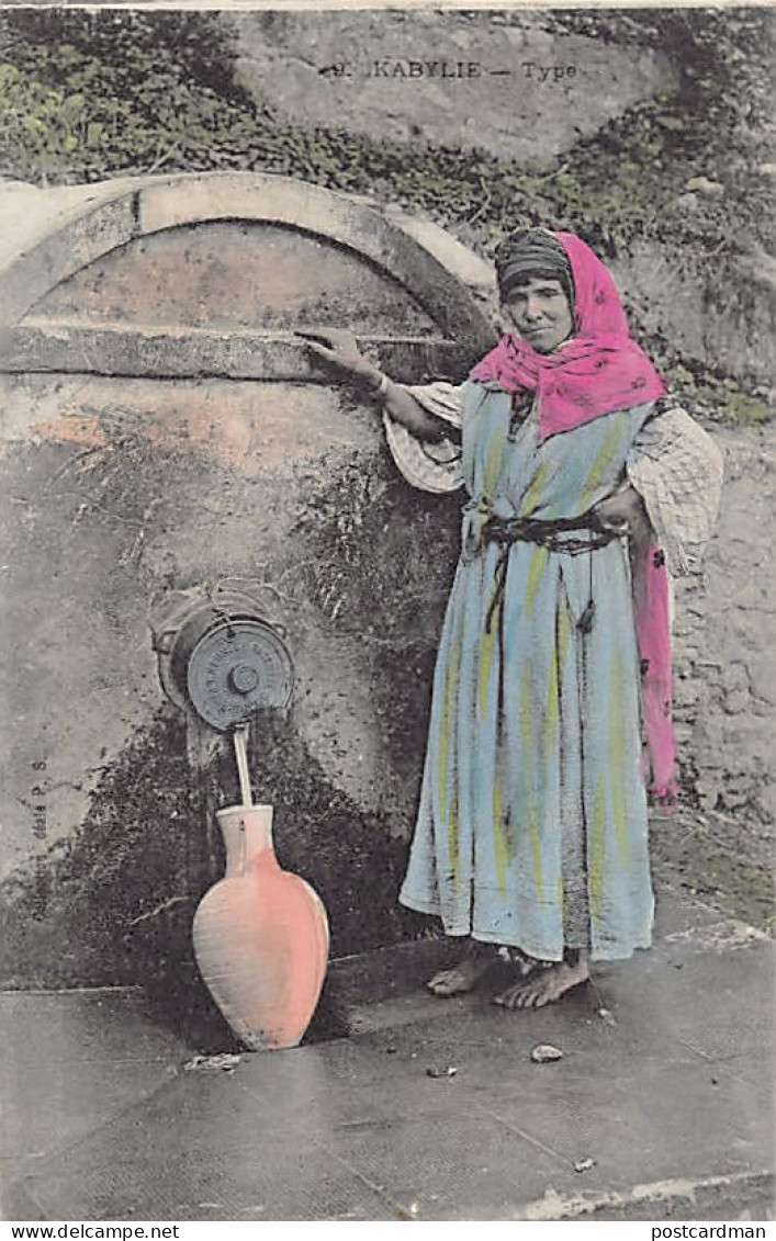 Algérie - KABYLIE - Type De Femme à La Fontaine - Ed. Collection Idéale P.S. 9 Aquarellée - Frauen