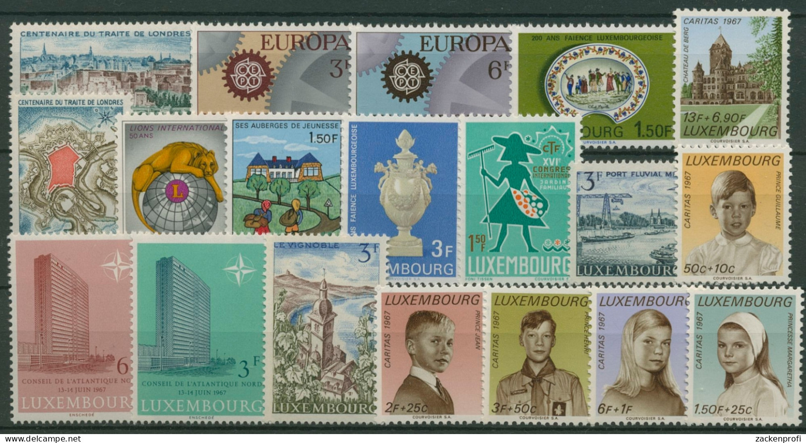 Luxemburg 1967 Kompletter Jahrgang Postfrisch (SG95335) - Années Complètes