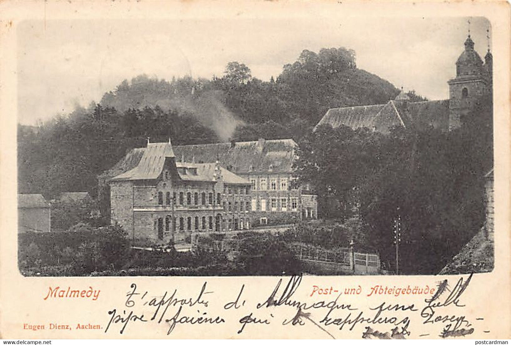 Belgique - MALMÉDY (Liège) Bâtiments De La Poste Et De L'abbaye - Post-und Abteigebäude - Malmedy